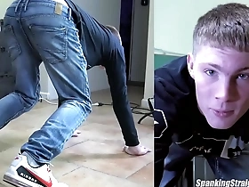 A straight teenage boy 19 irresponsibly quits his job and is spanked for it